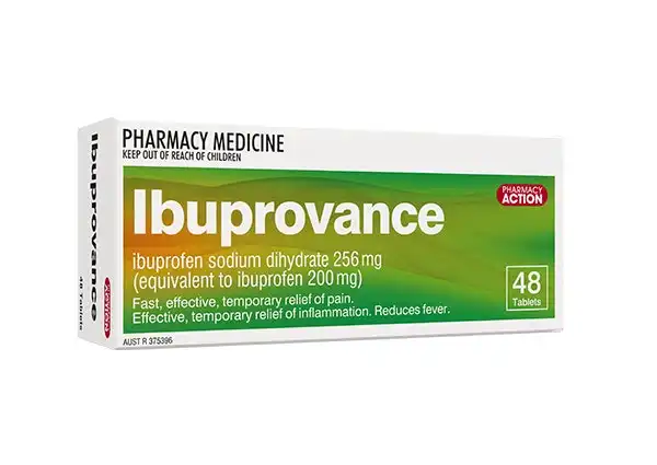 Pharmacy Action Ibuprovance 256G 48 TABS