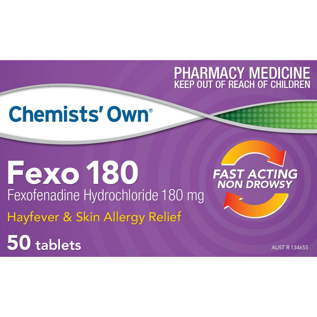 Chemists' Own Fexo 180mg 50 Tablets (Generic for Telfast)