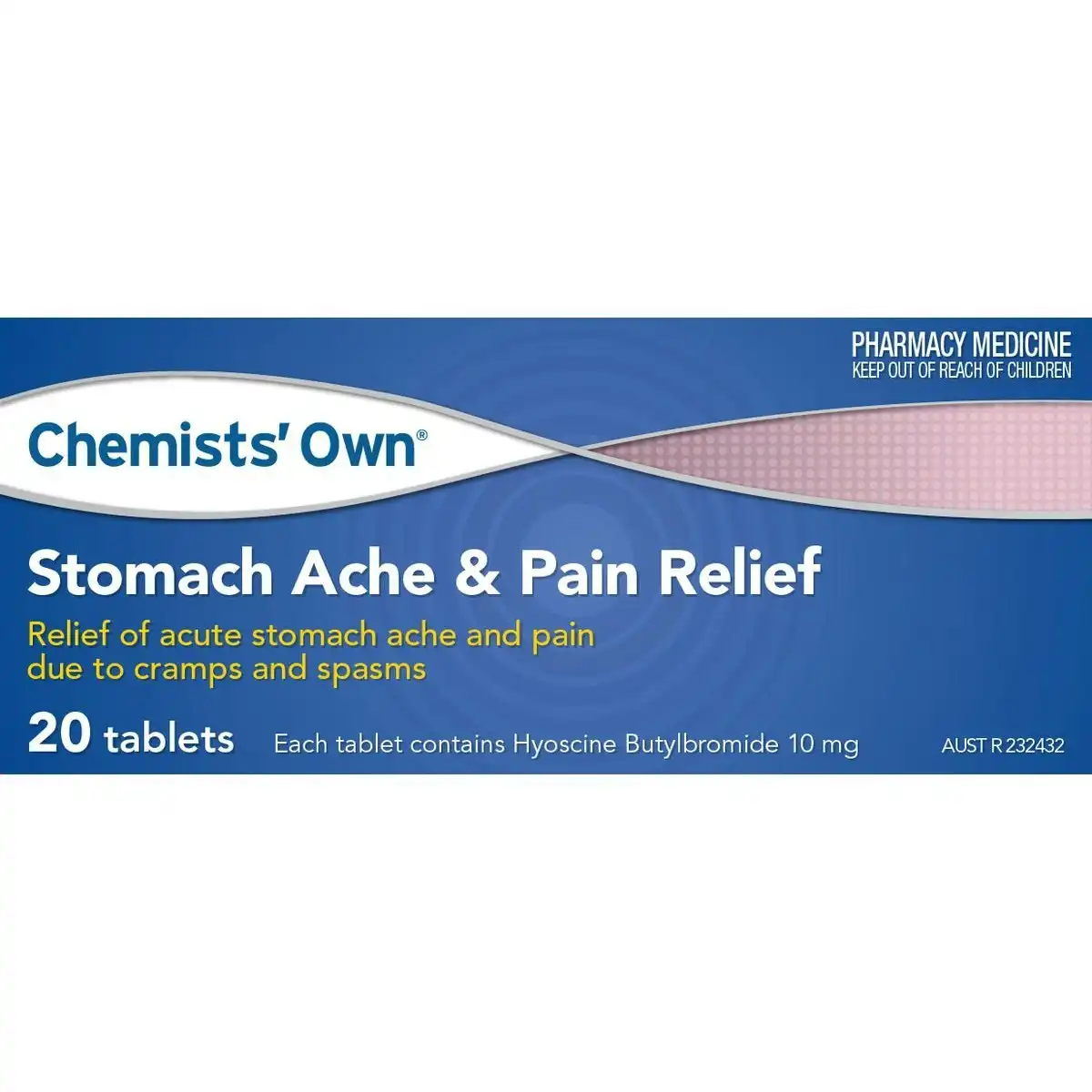 Chemists' Own Stomach Ache & Pain Relief 10mg 20 Tablets (Generic of Buscopan)