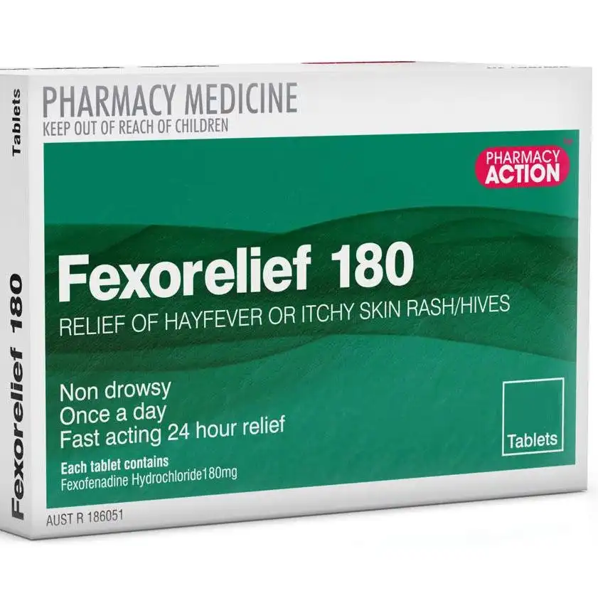 Pharmacy Action Fexorelief 180mg 10 Tabs (Generic for Telfast)