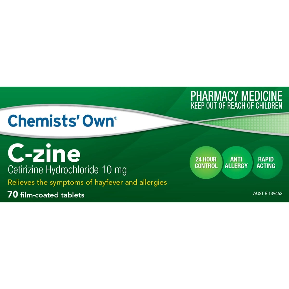 Chemists' Own C-Zine 10mg 70 Tablets (Generic for Zyrtec)