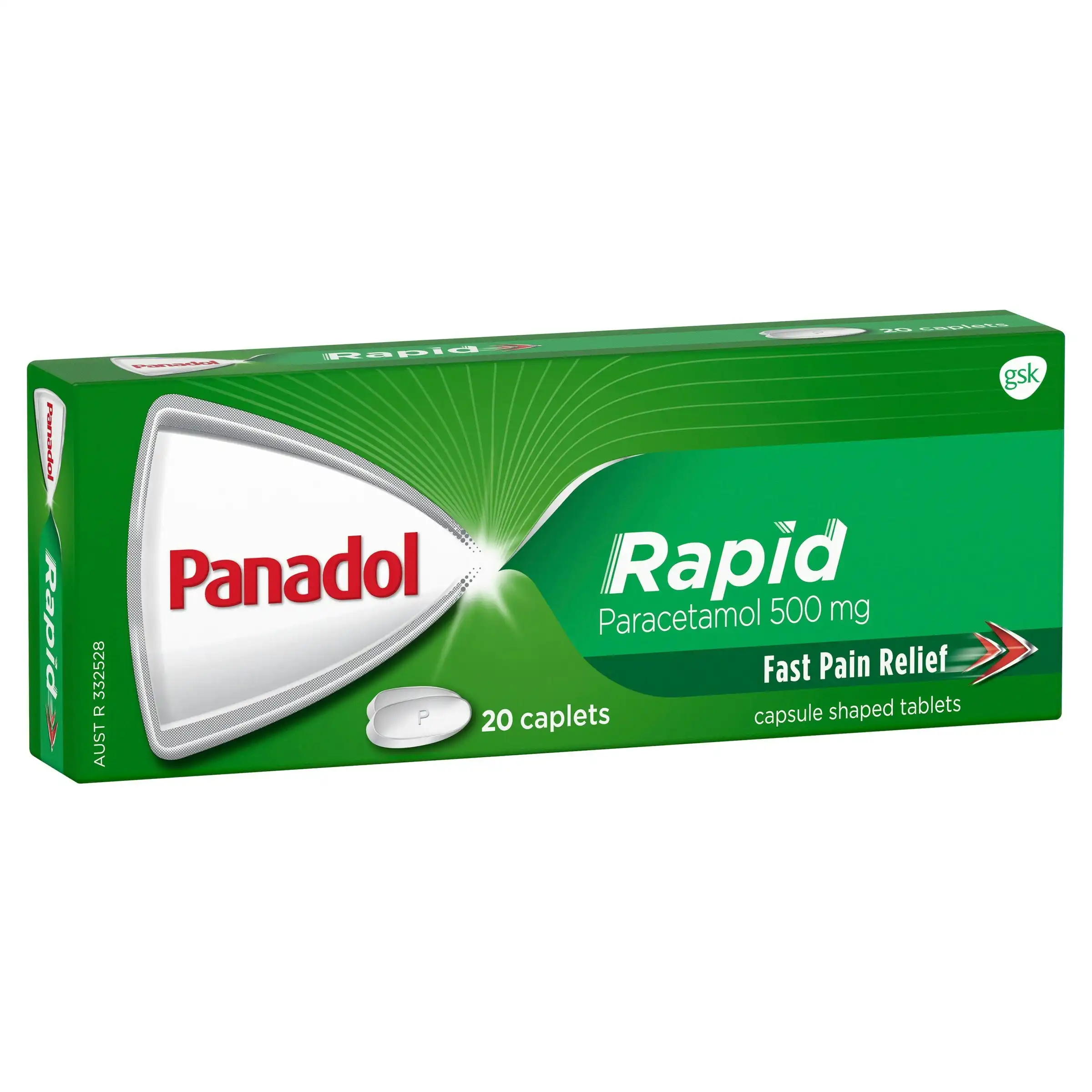 Panadol Rapid, Paracetamol Pain Relief 20 Caplets