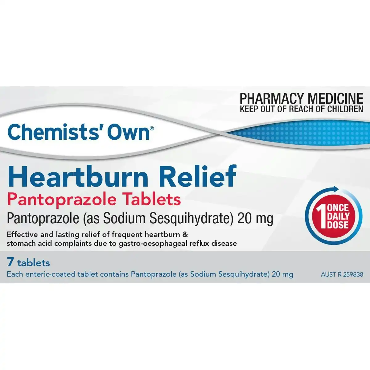 Chemists Own Pantoprazole H/burn Rlf 20mg 7Tab