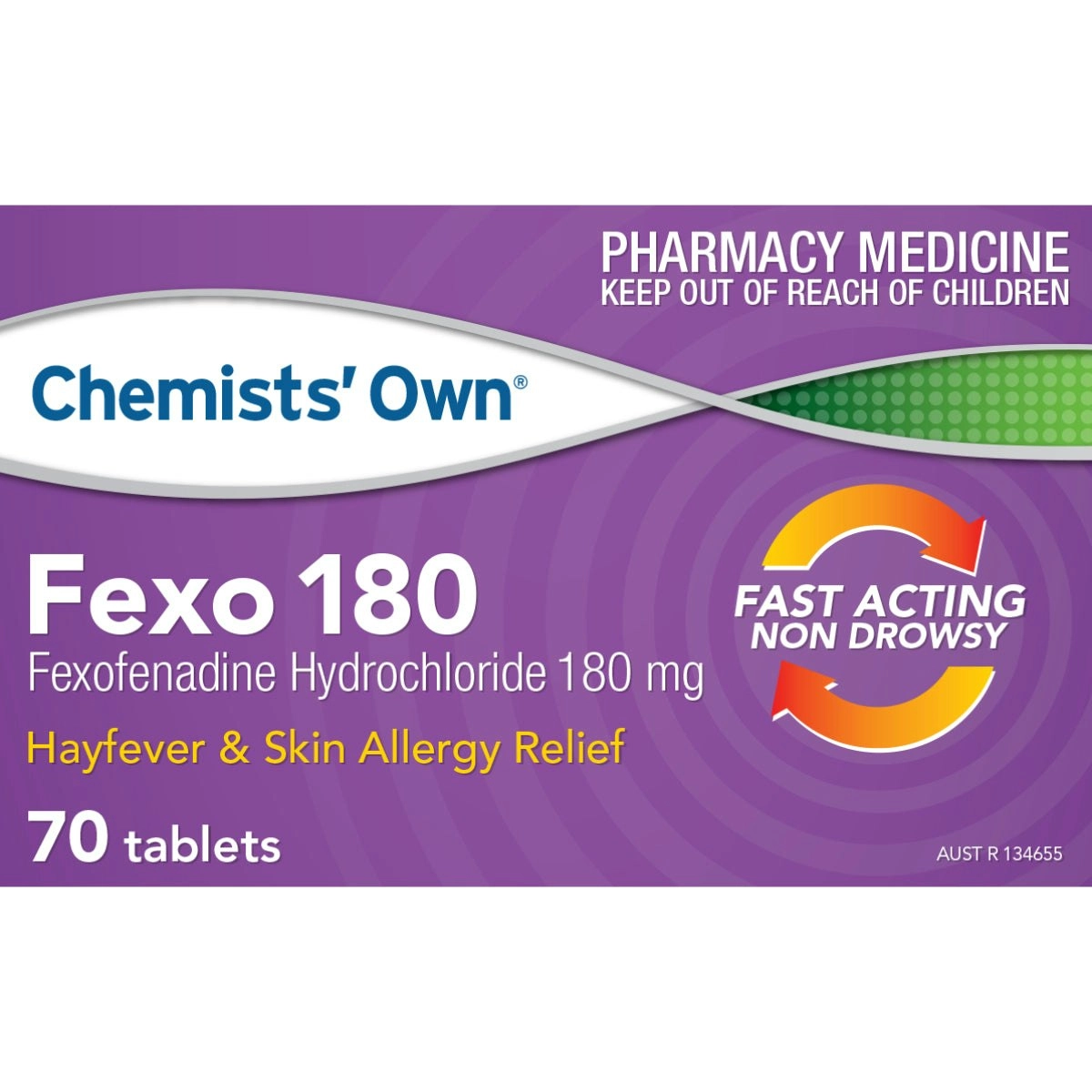 Chemists' Own Fexo 180mg 70 Tablets (Generic for Telfast)