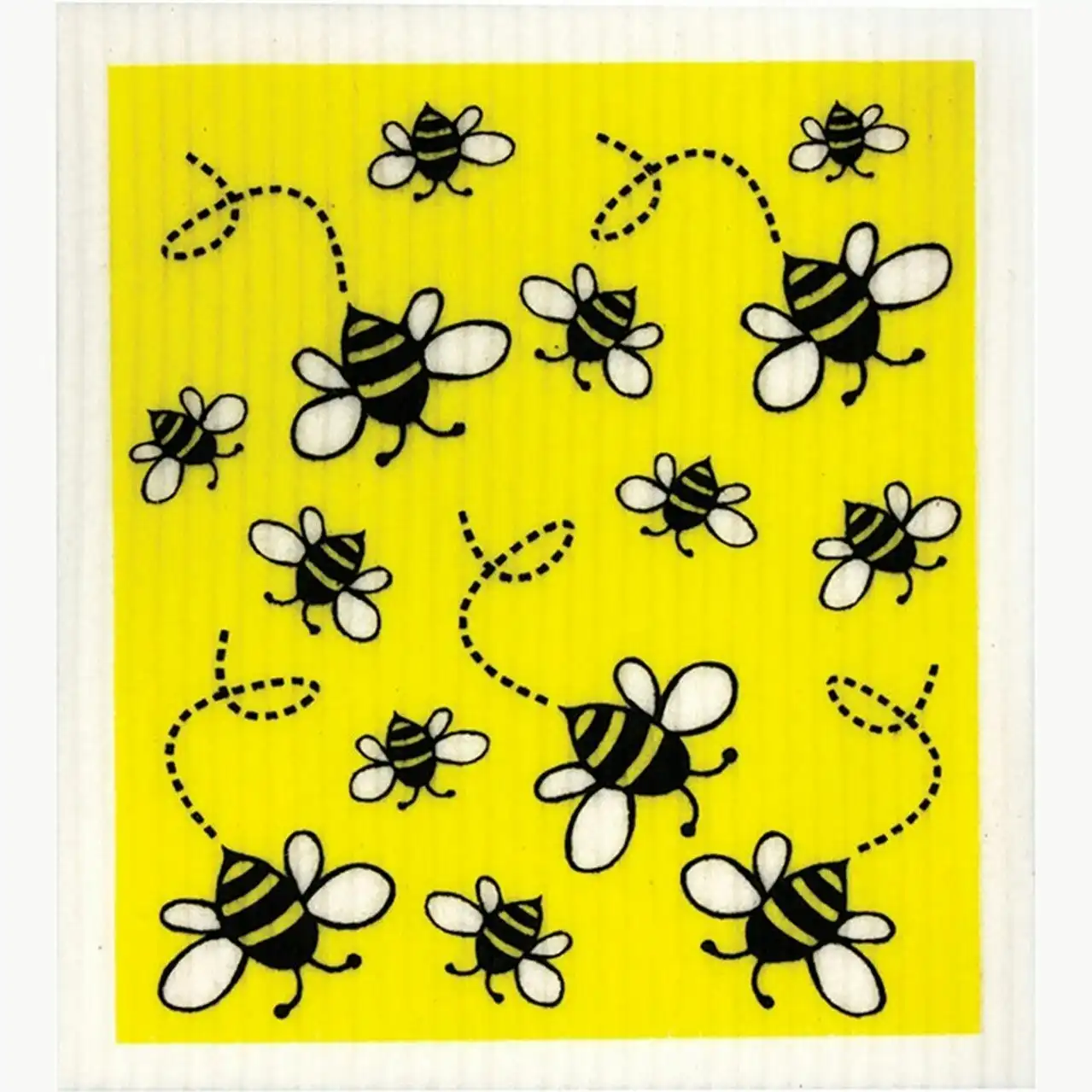 RetroKitchen 100% Biodegradable Dishcloth Bees 1