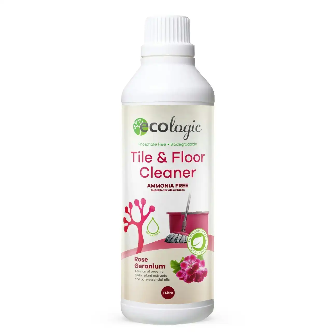 Ecologic Tile & Floor Cleaner Rose Geranium 1L