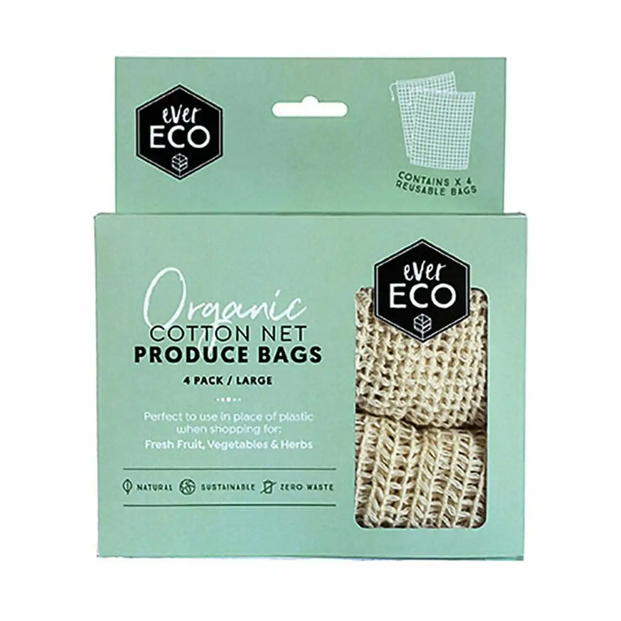 Ever Eco Reusable Produce Bags Organic Cotton Net 4