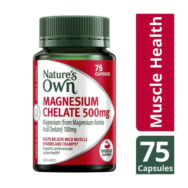 Nature's Own Magnesium Chelate 500mg 75 Capsules