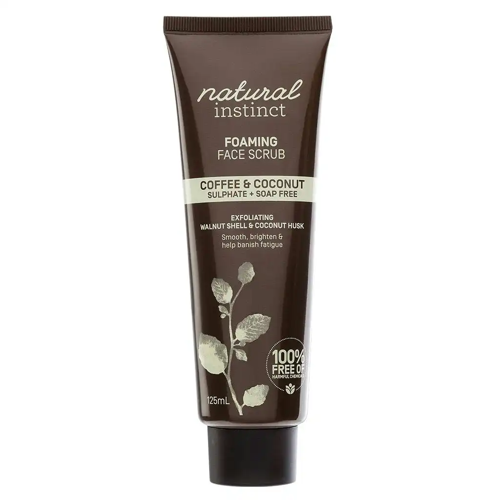 Natural Instinct Coffee + Coconut Foaming Face Scrub 125ml