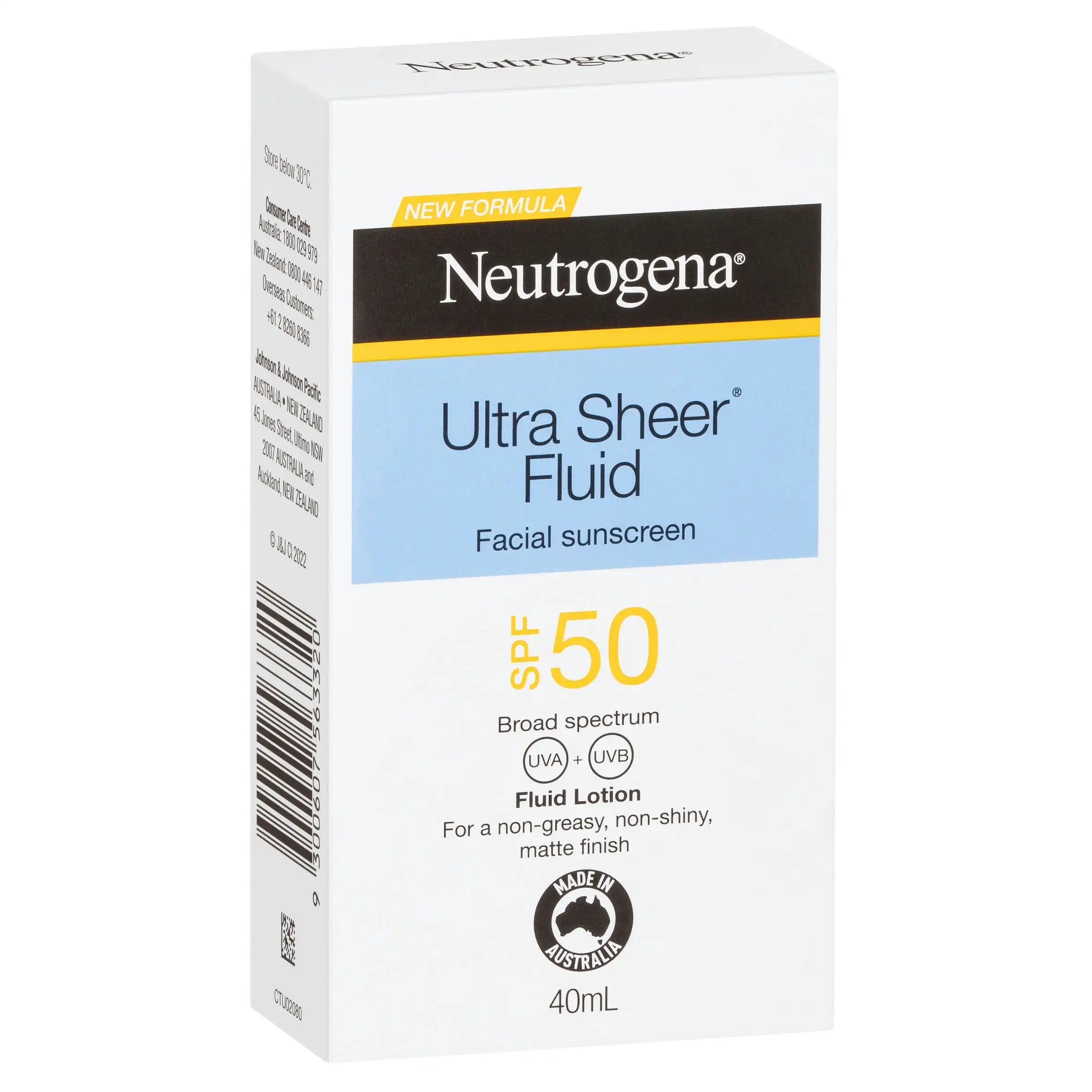 Neutrogena SPF 50+ Ultra Sheer Fluid 40ml