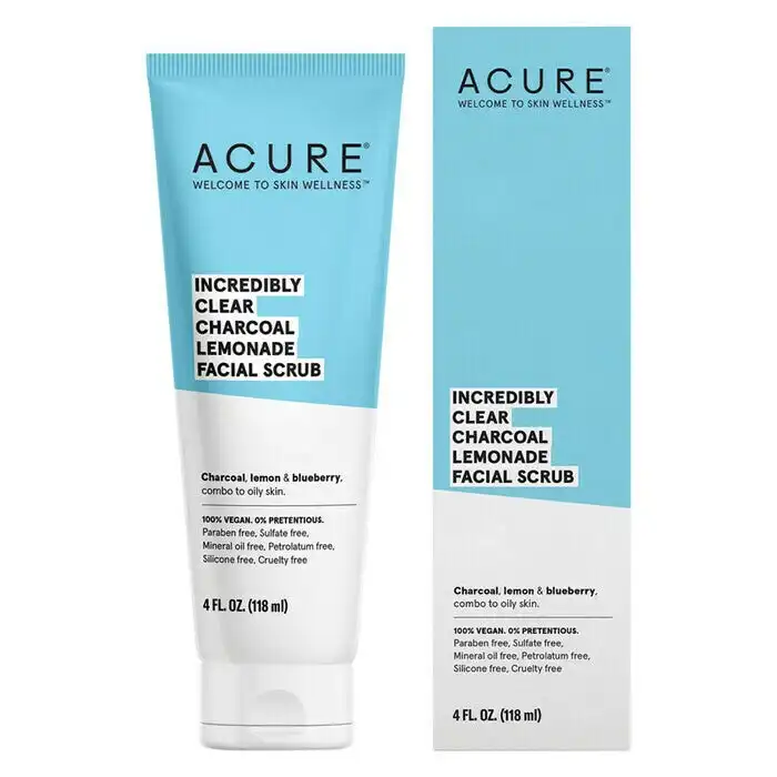 Acure Incredibly Clear Charcoal Facial Scrub 118ml