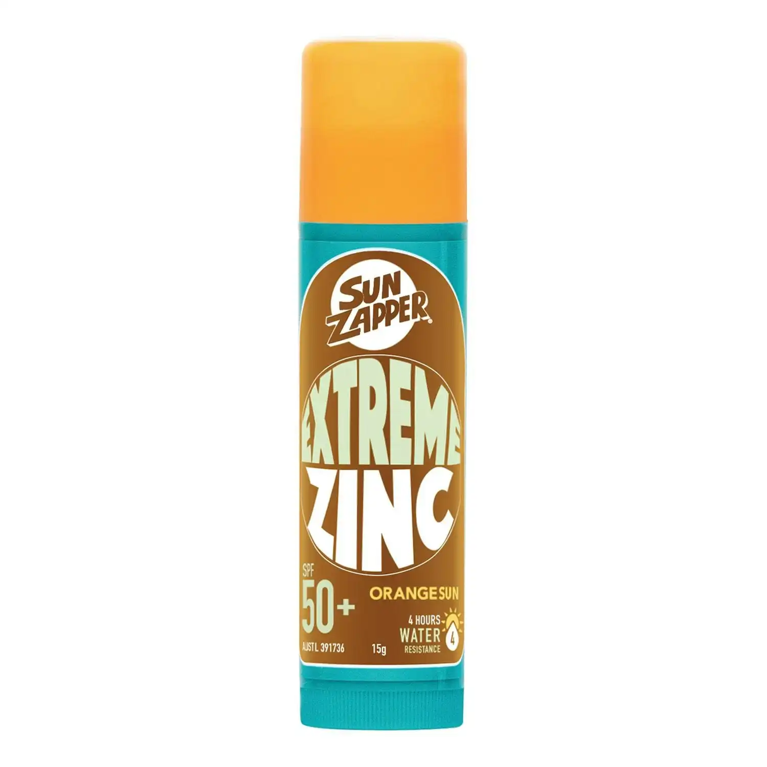 Sun Zapper Extreme Zinc Stick 15g Orange Sun