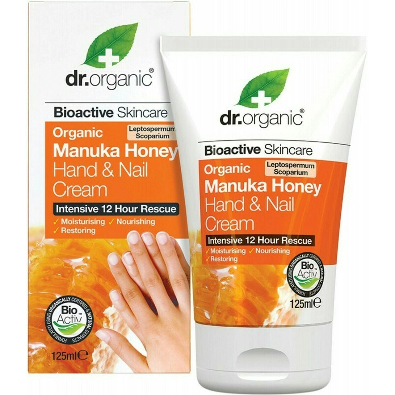 Dr Organic Hand & Nail Cream Organic Manuka Honey 125ml