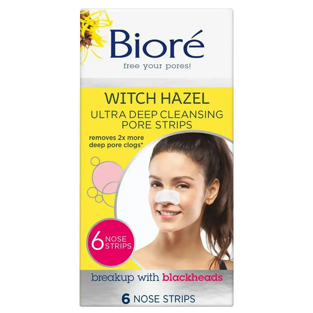 Biore Witch Hazel Ultra Deep Cleansing Pore Strips 6PK