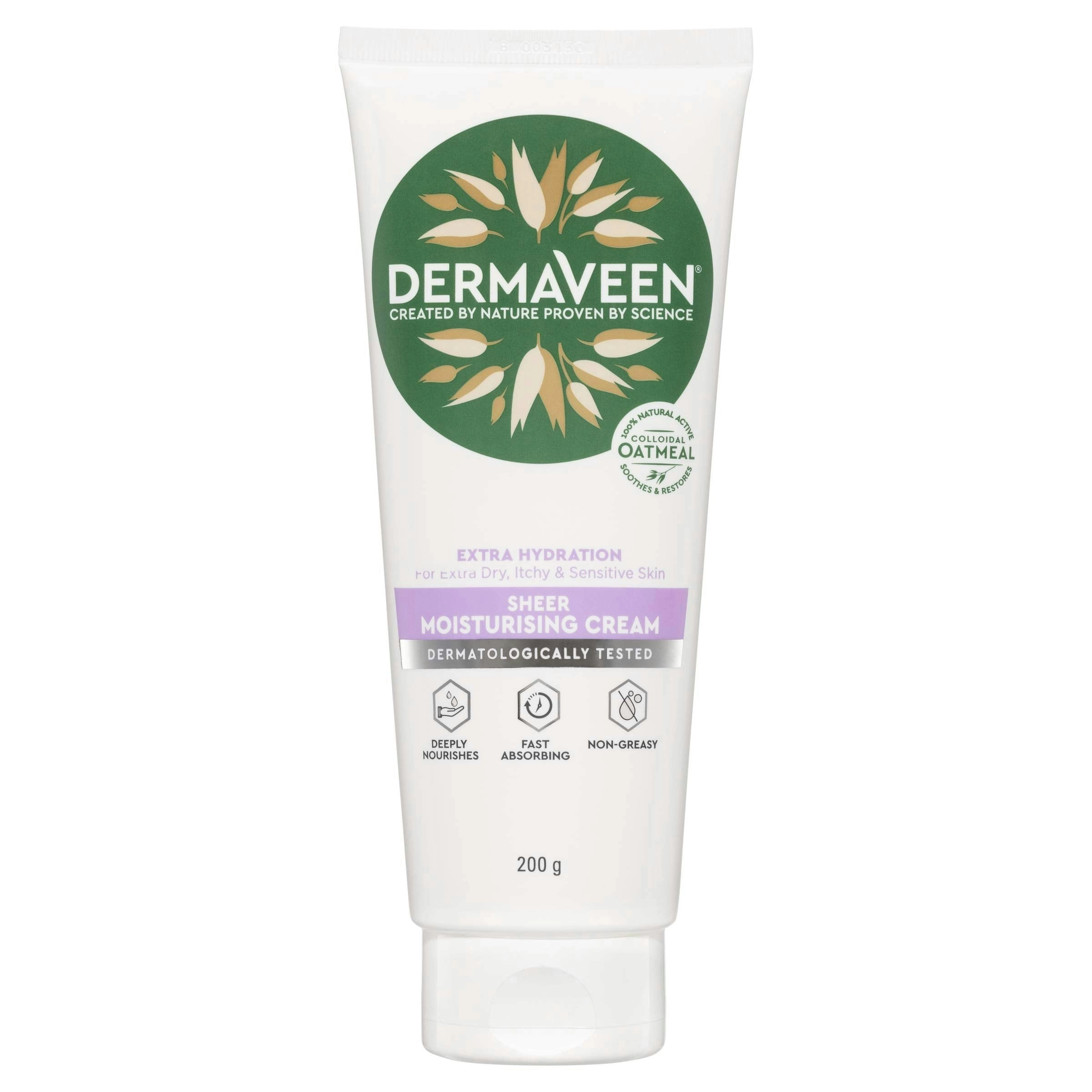 DermaVeen Extra Hydration Sheer Moisturising Cream 200g