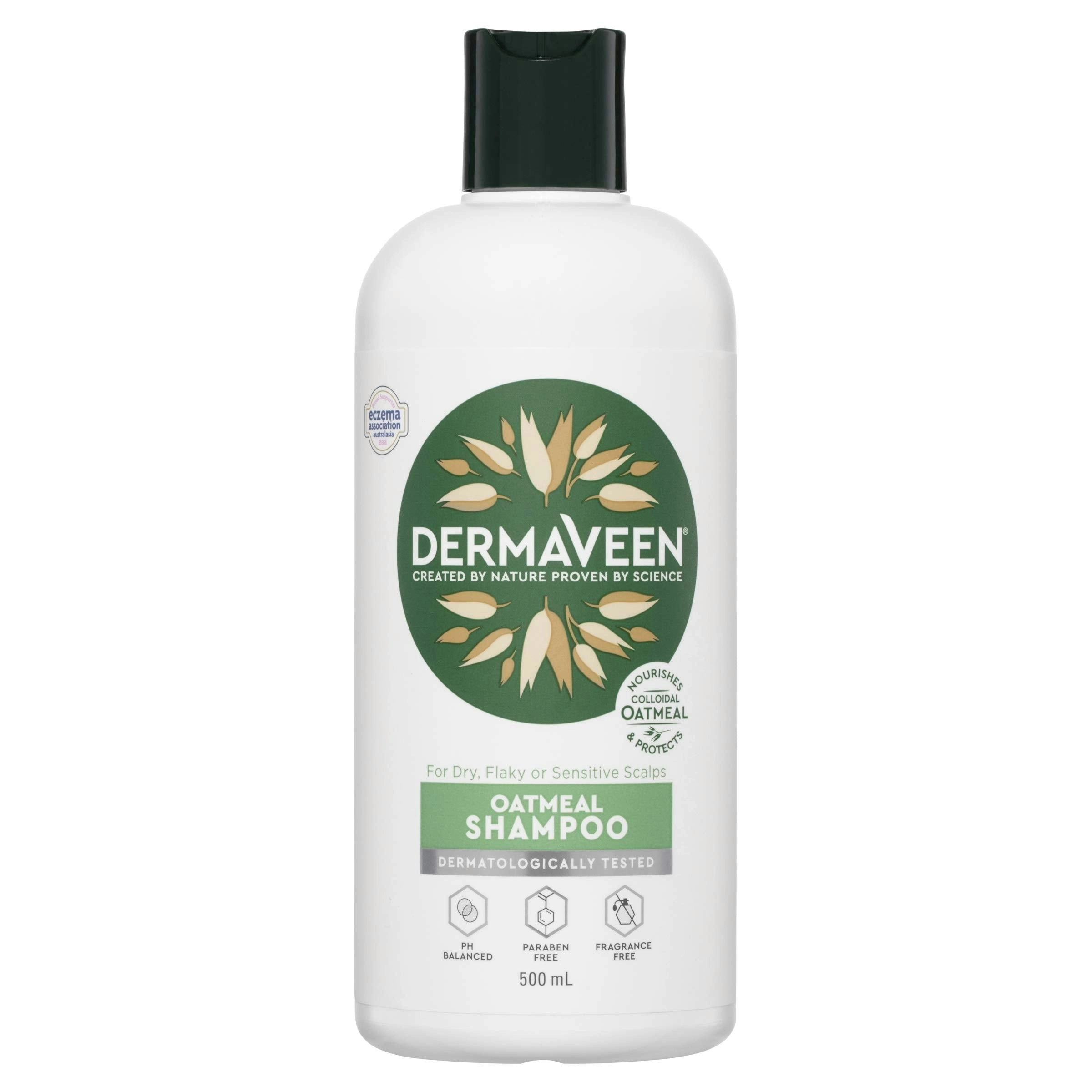 DermaVeen Oatmeal Shampoo for Dry, Flaky or Sensitive Scalps 500ml