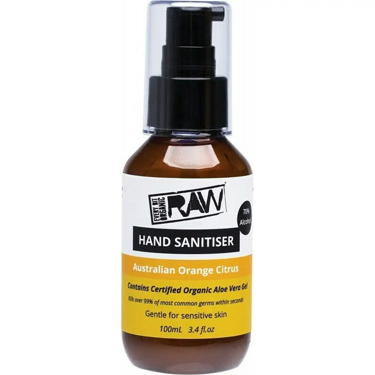 Every Bit Organic RAW Hand Sanitiser Australian Orange Citrus 100ml