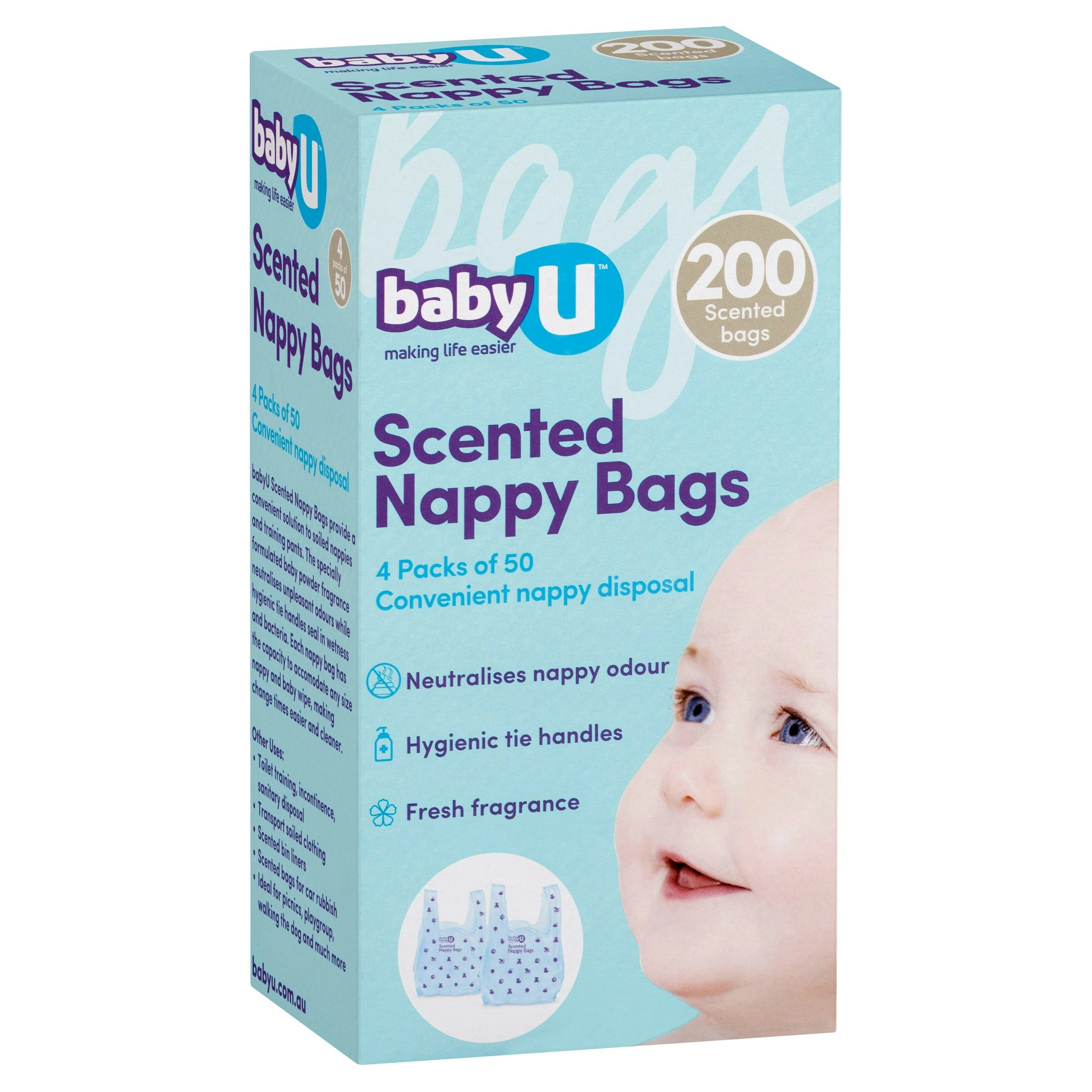 Baby U Nappy Sacks 200 Pack