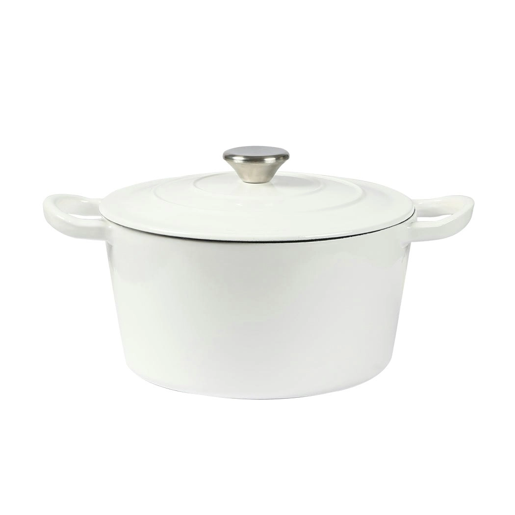 Toque Enamel Dutch Oven 4L Cast Iron Pan Casserole Pot Slow Cook Cooker with Lid