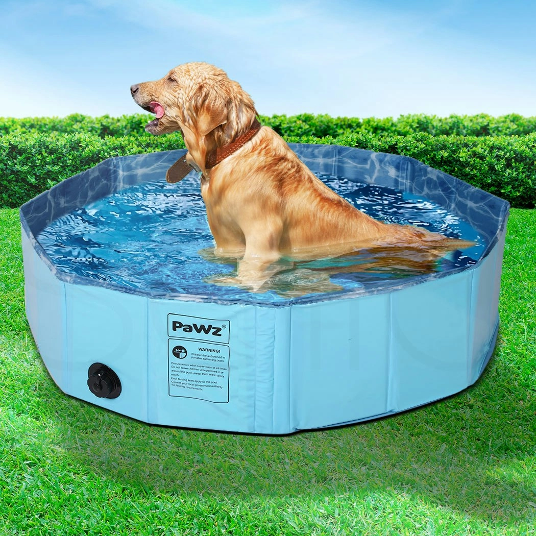 Pawz Folding Swimming Pool Dog Cat Washing Bath Tub Portable Summer Outdoor M