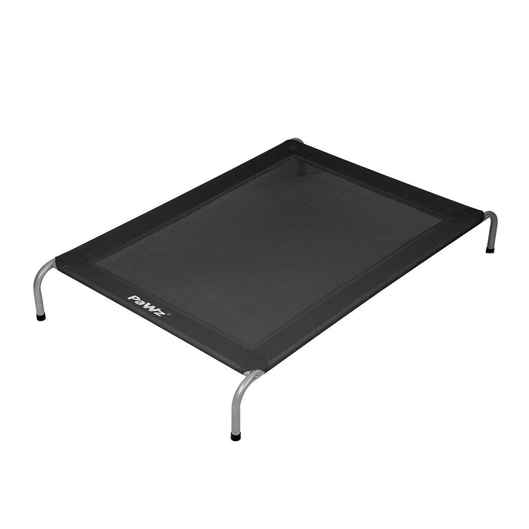 Pawz Elevated Trampoline Pet Bed Dog Puppy Raised Heavy Duty Large Black