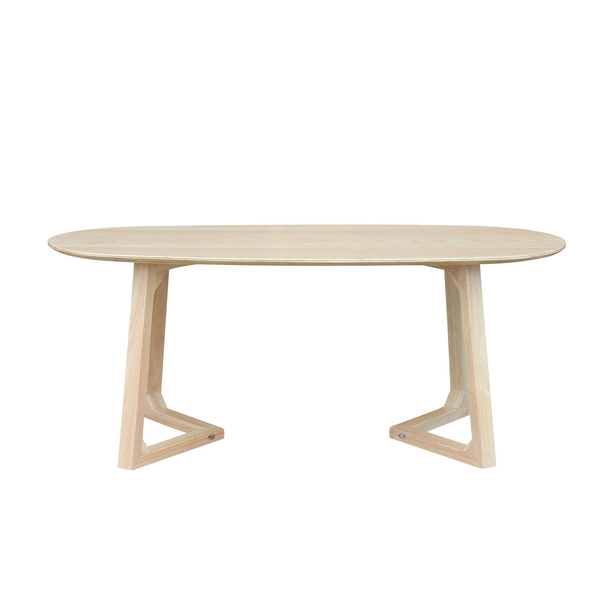 Chotto - Tsuno Rounded Rectangle Top Coffee Table - Wood - 60cm