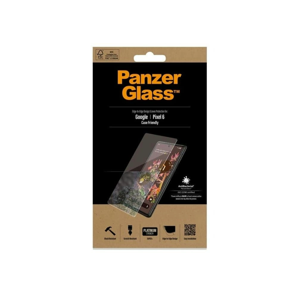 PanzerGlass Edge to Edge Screen Protector for Google Pixel 6 - Black