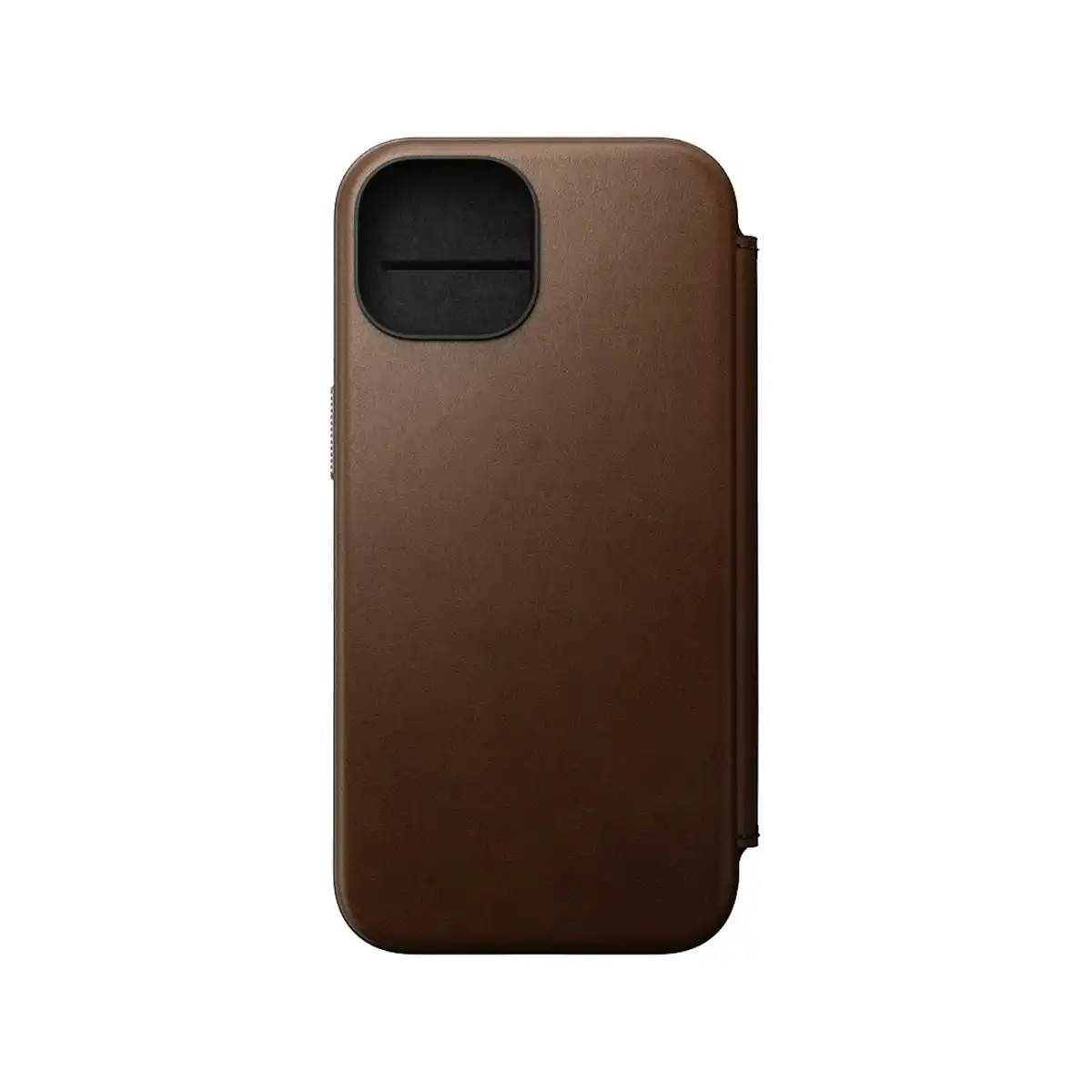 Nomad Leather Folio Case for iPhone 15 - Brown