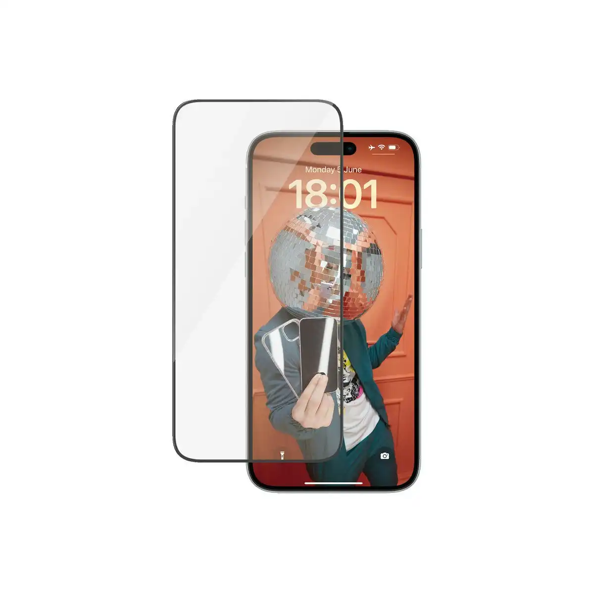 PanzerGlass Ultra Wide fit with EasyAligner for iPhone 15 Plus