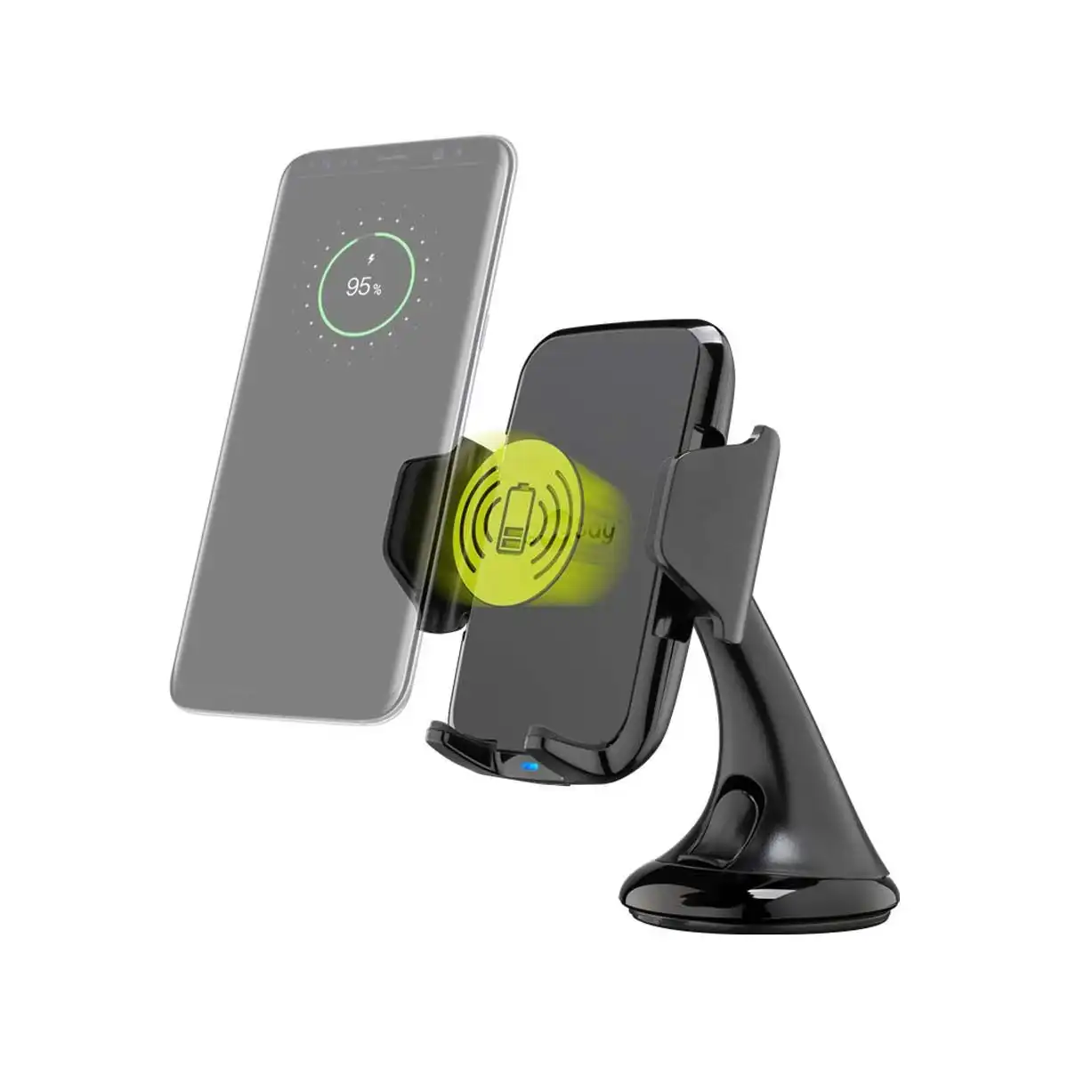 Goobay Wireless Fast Charging Window Mount - Black