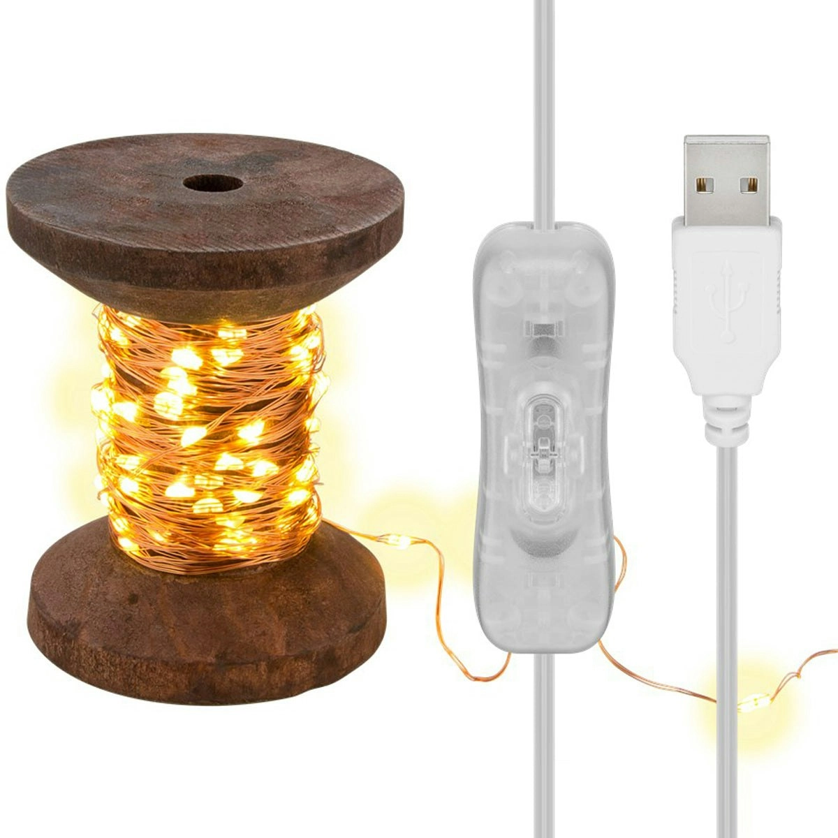 Goobay 100 micro LED Light Chain Yarn Bobbin