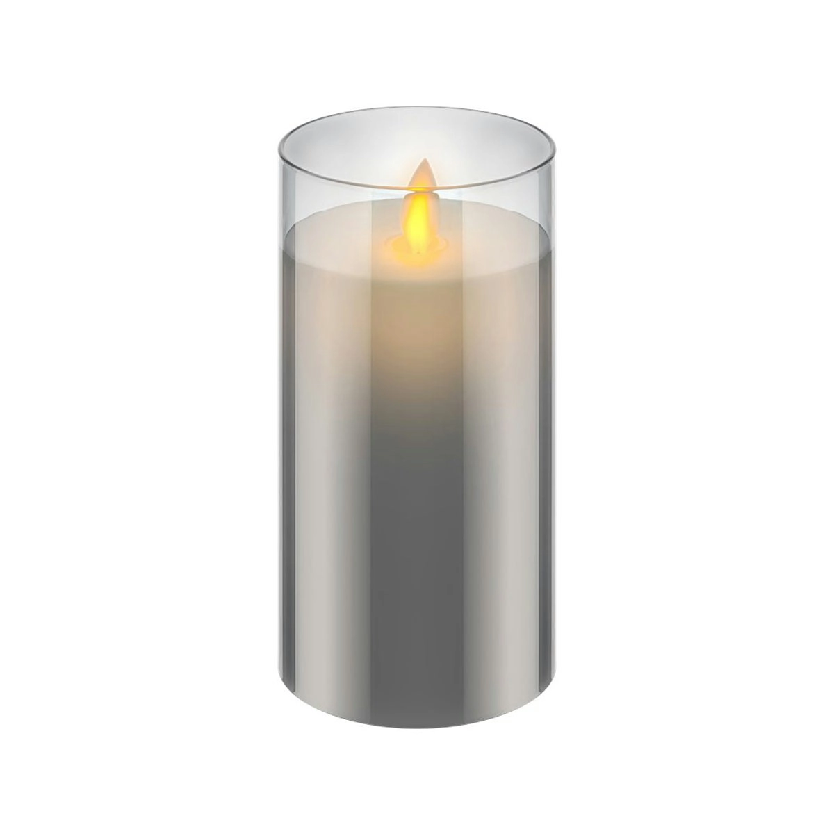 Goobay LED Wax Candle in Glass - 7.5 x 15 cm