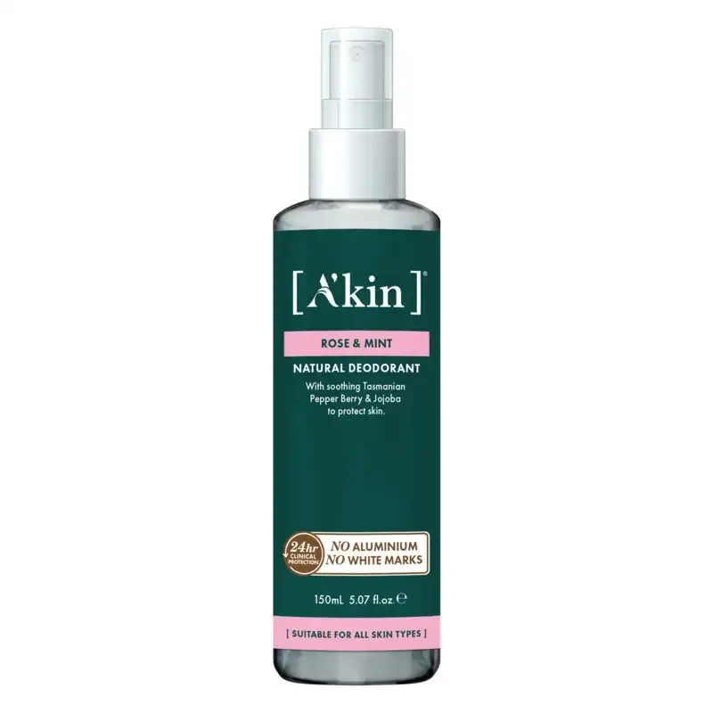 A'kin Rose & Mint Spray Deodorant 150ml