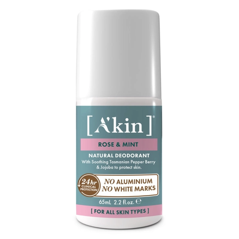 A'kin Rose & Mint Roll On Deodorant 65ml