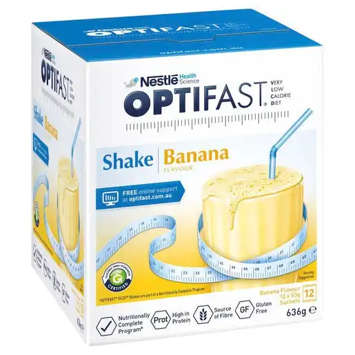 OPTIFAST VLCD Banana Shake 12 Pack 53g Sachets