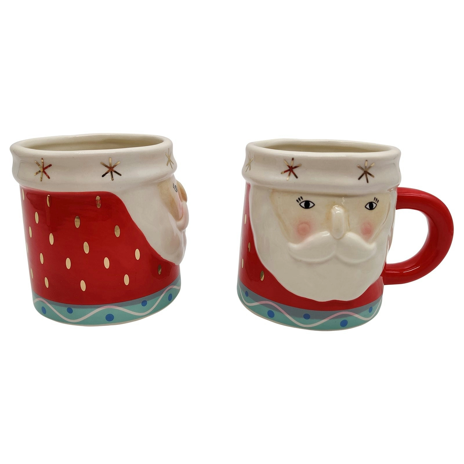 Bread and Butter Santa Mug - 14 Oz - Red