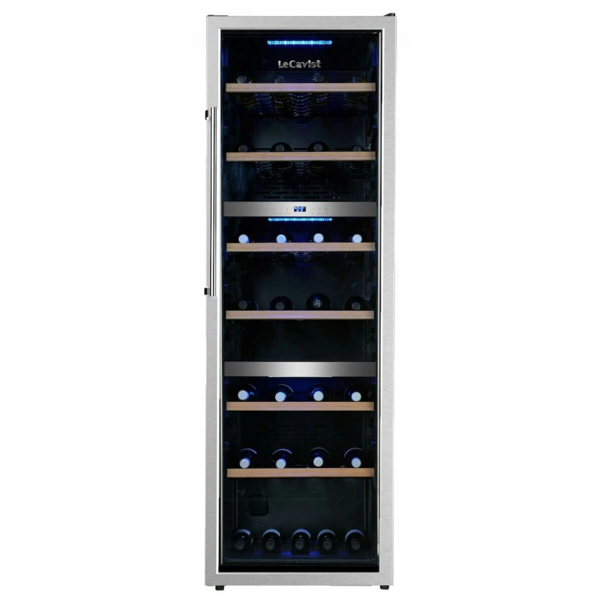 Lecavist 140 Bottle Triple Zone Wine Fridge Stainless Steel