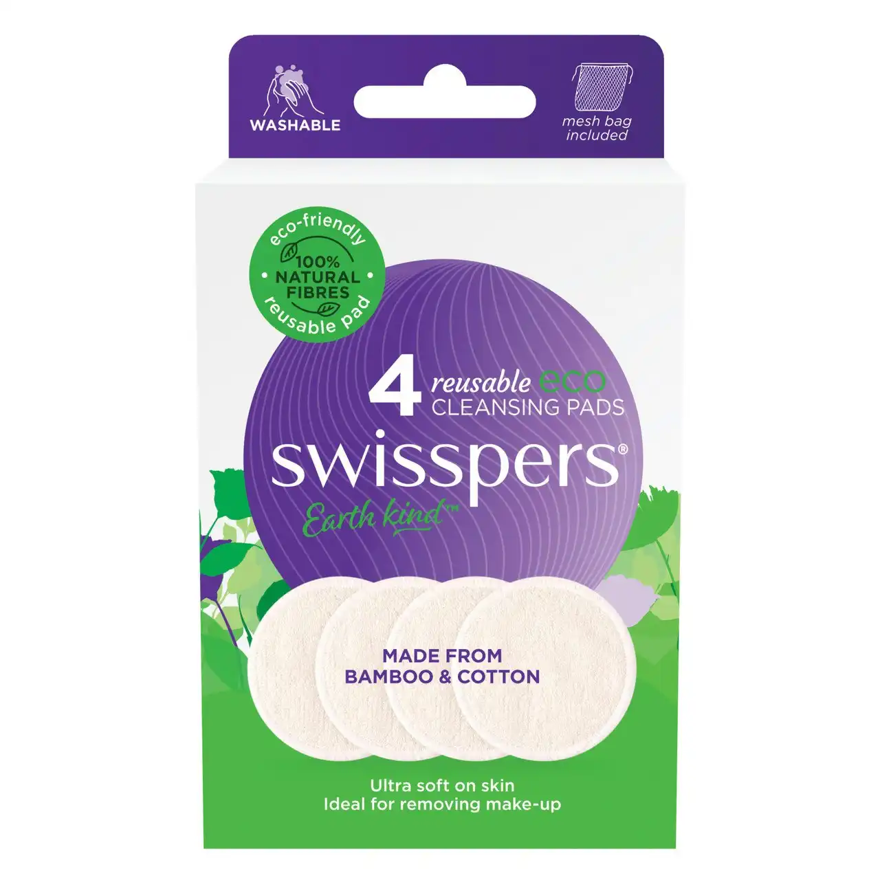 Swisspers Reusable Eco Cleansing Pads 4 Pack