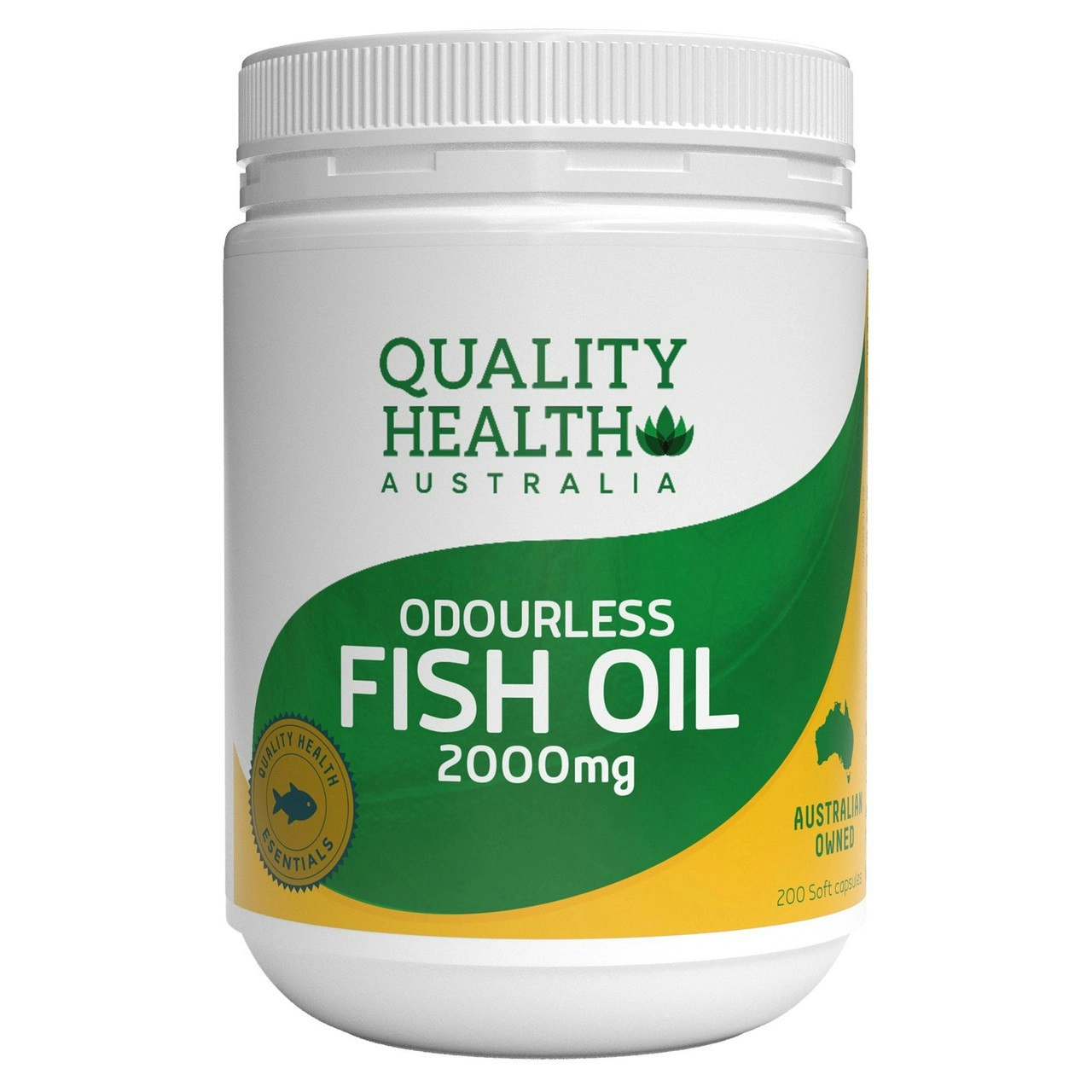 Quality Health Odourless Fish Oil 2000mg 200 Capsules