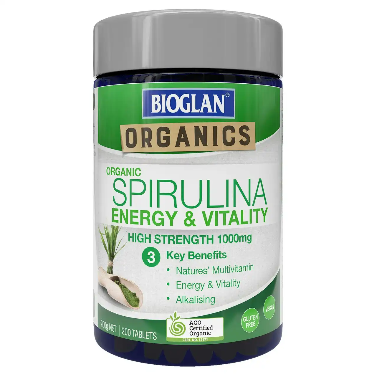 Bioglan Organic Spirulina 1000mg 200 tablets