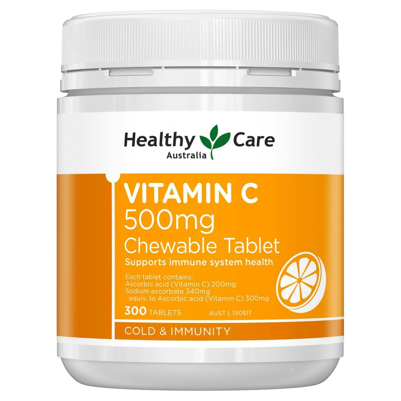 Healthy Care Vitamin C 500mg 300 Tablets