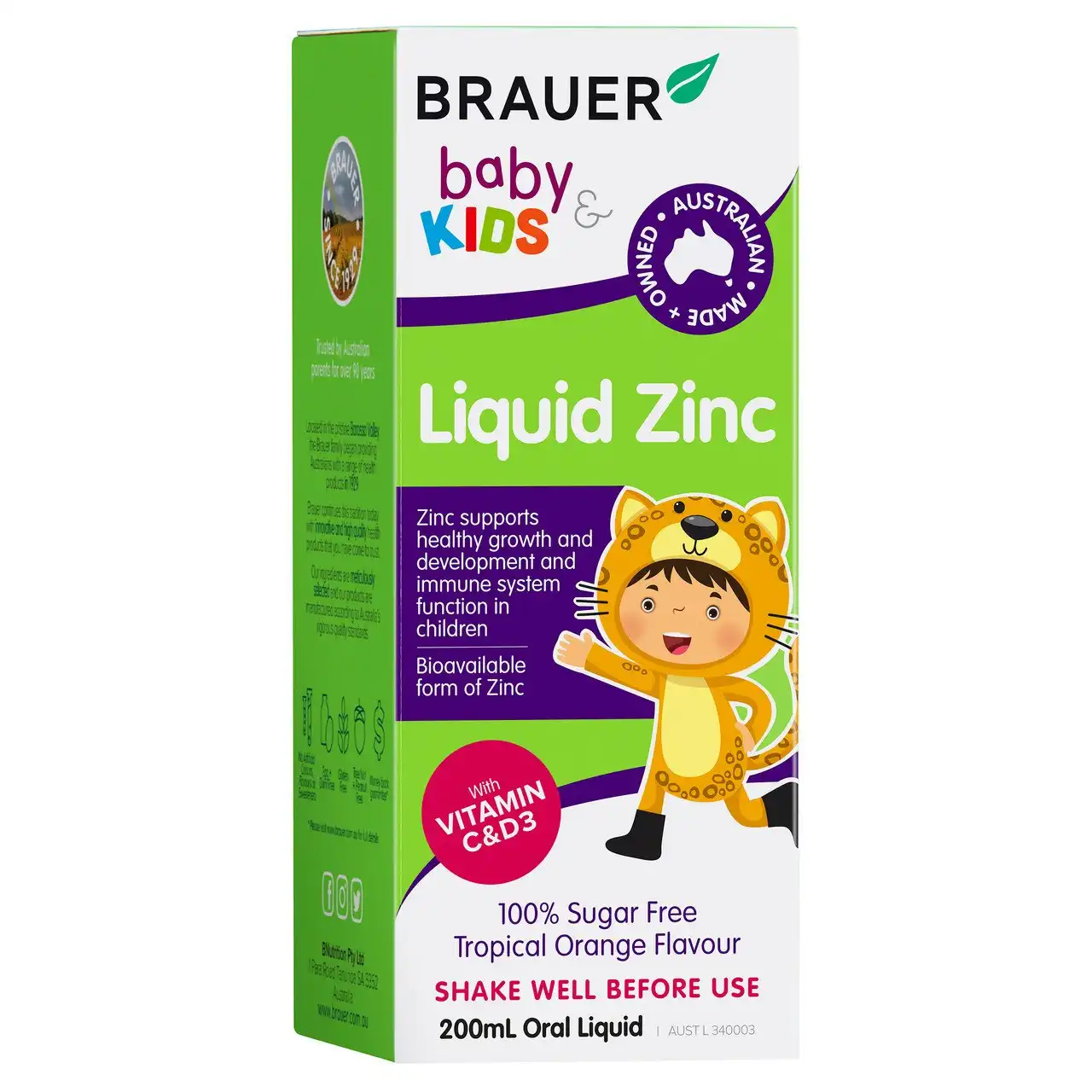 Brauer Baby & Kids Liquid Zinc 200ml