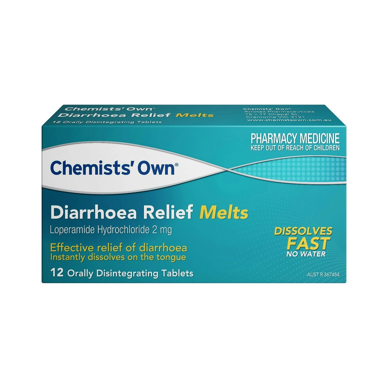 Chemists' Own Diarrhoea Relief Melts OD Tablets 12