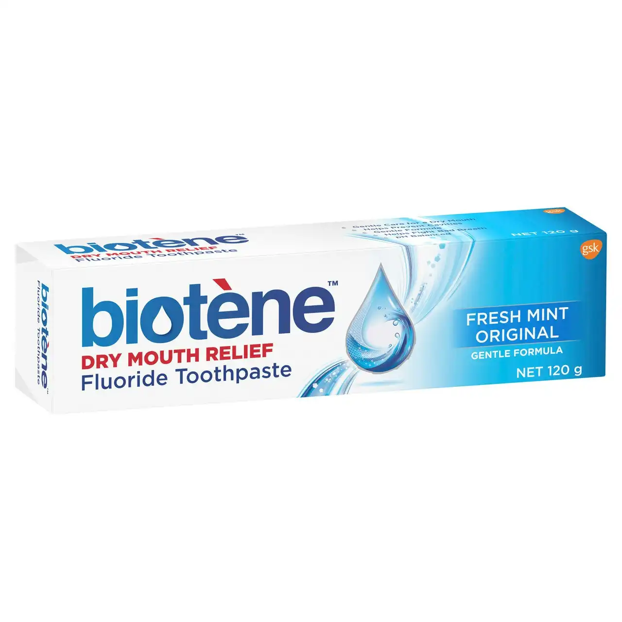 Biotene Dry Mouth Relief Fluoride Toothpaste Fresh Mint Original 120g