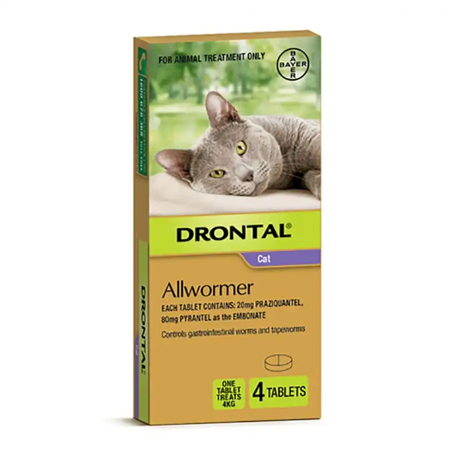 Drontal Allwormer 4 Tablets For Cat