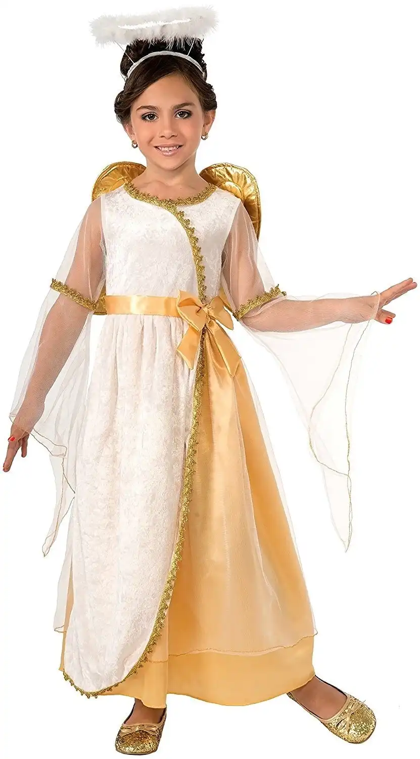 Deluxe Golden Angel Girls Costume