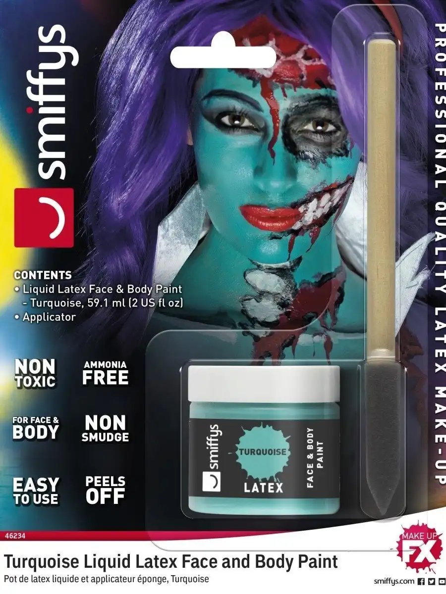 Turquoise Liquid Latex Make Up Kit