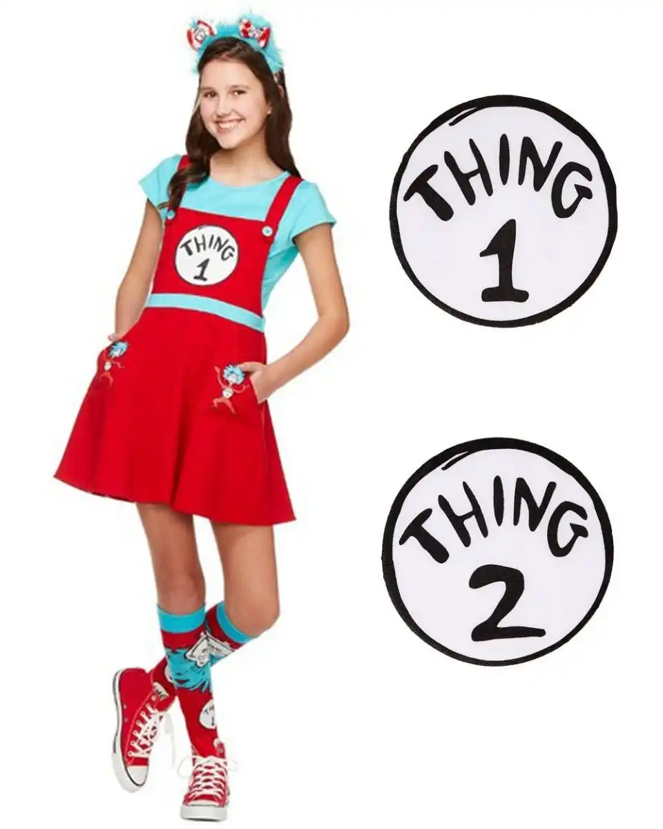 Thing 1 Thing 2 Overall Dress Girls Costume