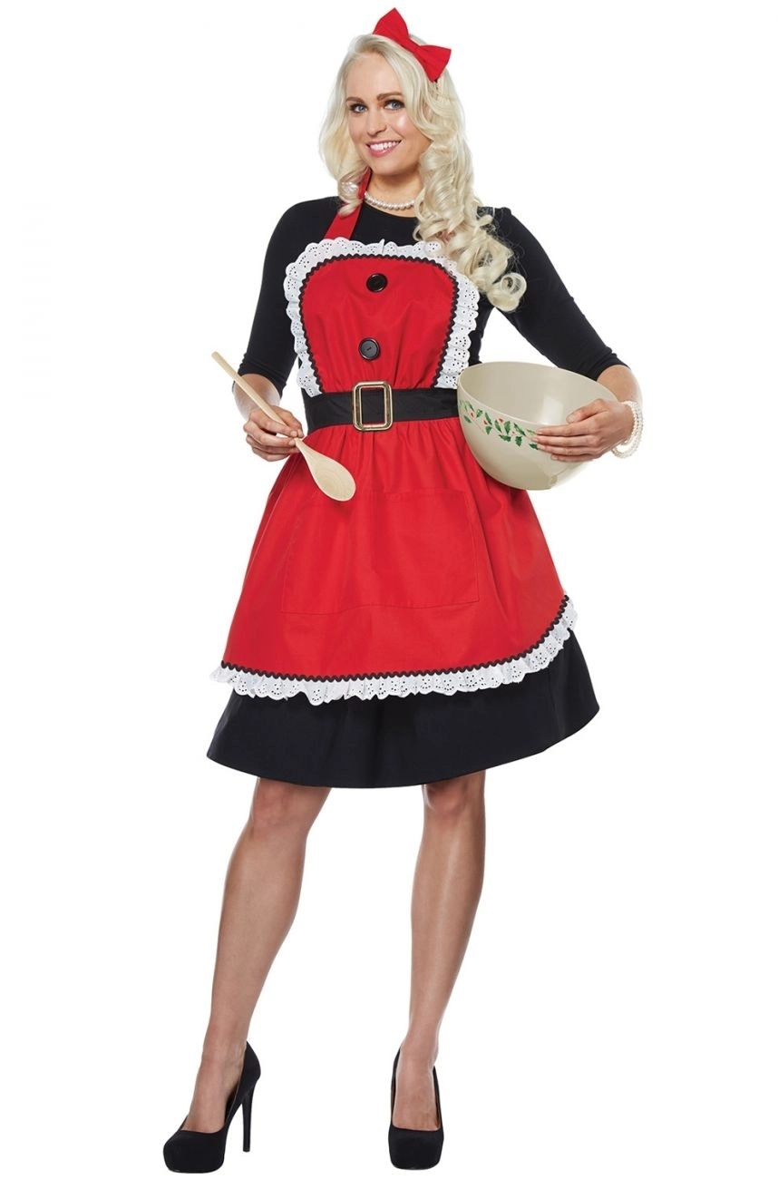 Mrs. Claus Apron Womens Costume