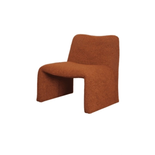 Raimon Furniture Nicolo Boucle Fabric Relaxing Occasional Accent Chair - Terracotta